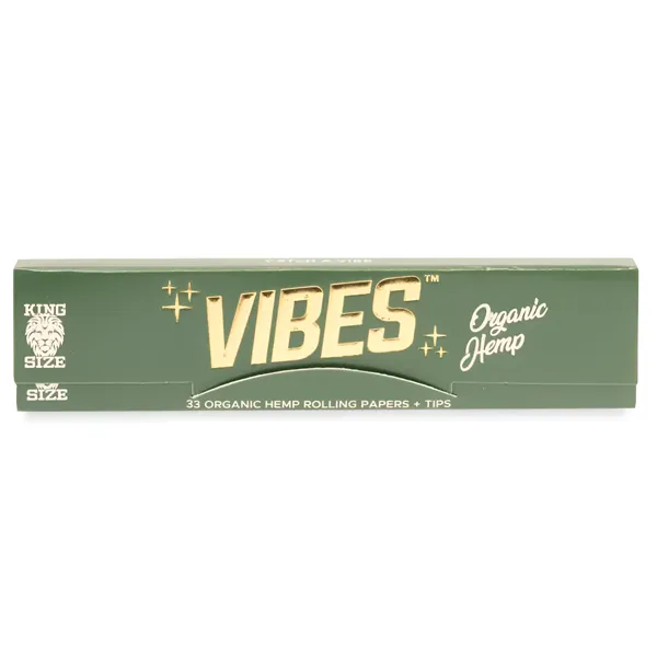 Vibes Organic Hemp King Size Papers + Tips 33ct